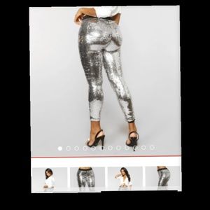 Fashionova silver sequin pants